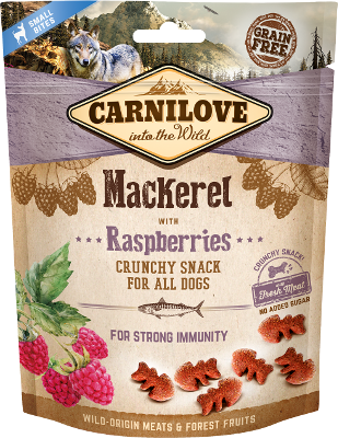 Carnilove Snacks für Hunde Crunchy Mackerel with Raspberries