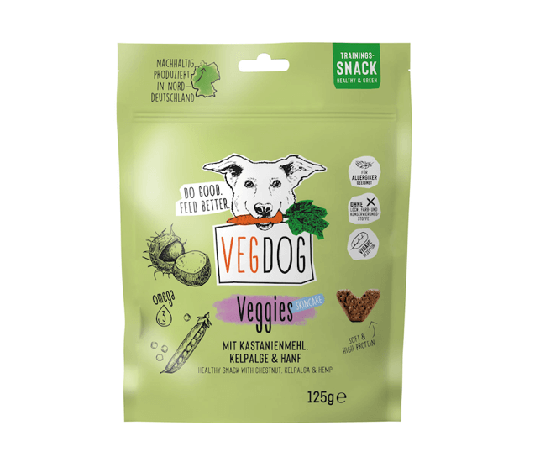 VegDog VEGGIES skincare - Hunde Snack mit Kelpalge und Hanf