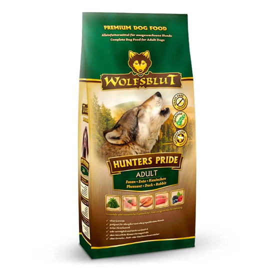 Wolfsblut Trockenfutter für Hunde Hunters Pride Adult - Fasan & Ente & Kaninchen