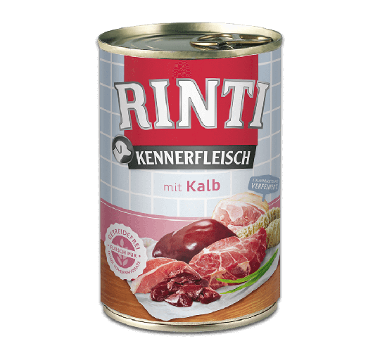 Rinti Kennerfleisch Hunde Nassfutter Dose Kalb
