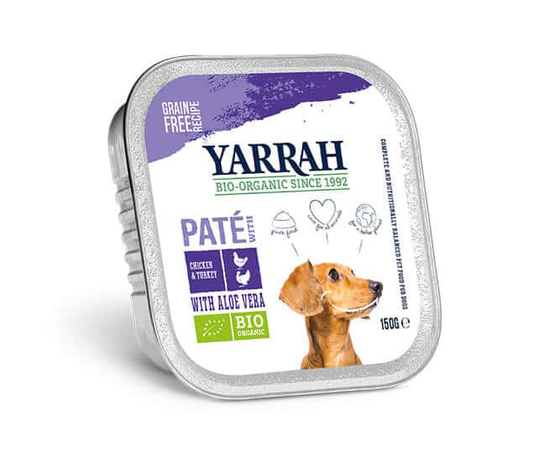 Yarrah Bio Hunde Nassfutter Paté Huhn mit Pute