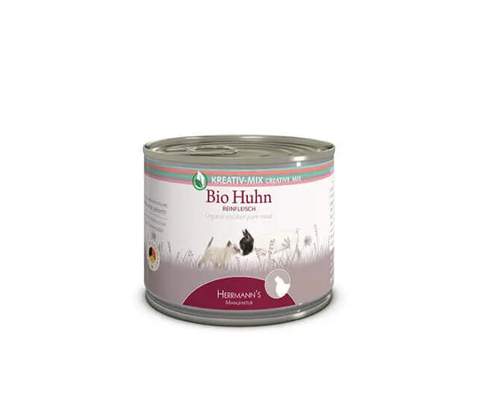 Herrmanns Reinfleisch BIO Nassfutter für Hunde und Katzen Huhn - 400g