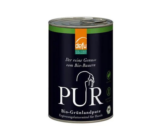 Defu BIO PUR Grünlandpute-Nassfutter für Hunde - 800g