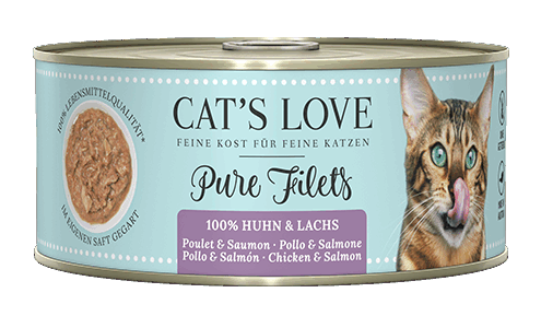 Cat’s Love - KATZEN NASSFUTTER - PURE FILETS LACHS & HUHN