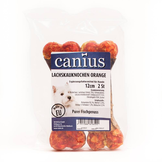 Canius Hundesnacks Lachskaukn.orange 12cm