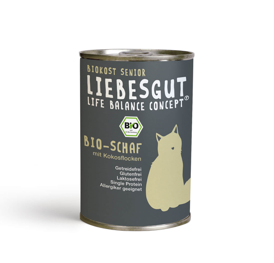 Liebesgut BIO Nassfutter für Katzen-Pute mit Karotte und Amaranth - 400g