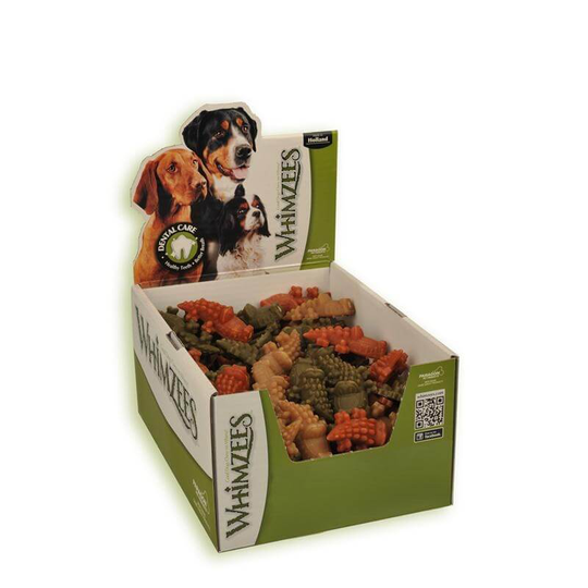 Whimzees Hundesnacks Zahnbürsten Krokodile M 75Stk.