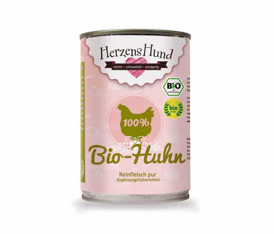 HerzensHund BIO Huhn Reinfleisch pur für Hunde