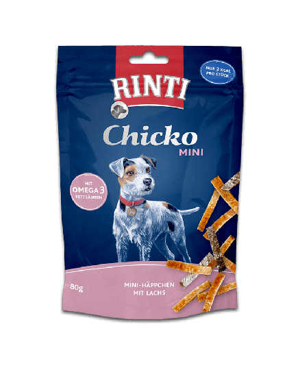 Rinti Chicko Mini Snacks für Hunde Häppchen mit Lachs