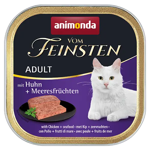 Animonda Feinsten Katzen Nassfutter Aludt mit Huhn+Meeresfrüchten