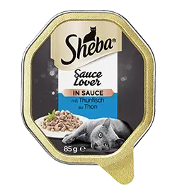 Sheba Nassfutter für Katzen Schale Sauce Lover mit Thunfisch (MSC)