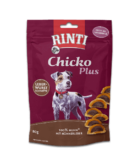 Rinti Chicko PlusSnacks für Hunde Leberwurstschnitte