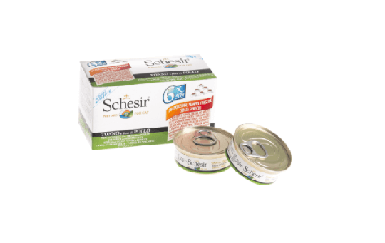 Schesir Nassfutter für Katzen Multipack Thunfisch und Hühnerfilet