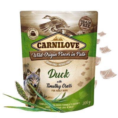 Carnilove Nassfutter für Hunde Adult Beutel Ente & Lieschgras
