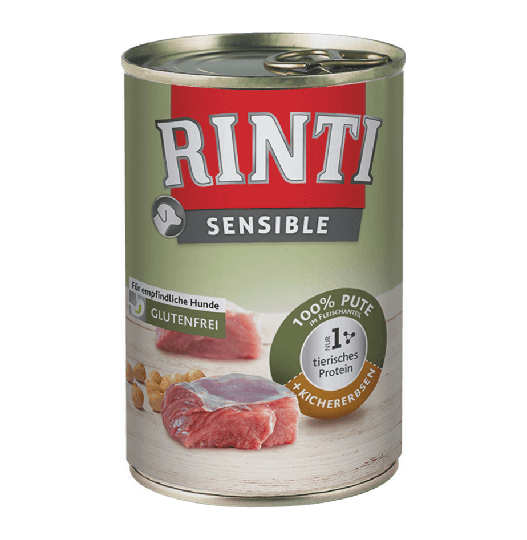Rinti Sensible Nassfutter für Hunde - Pute + Kichererbsen
