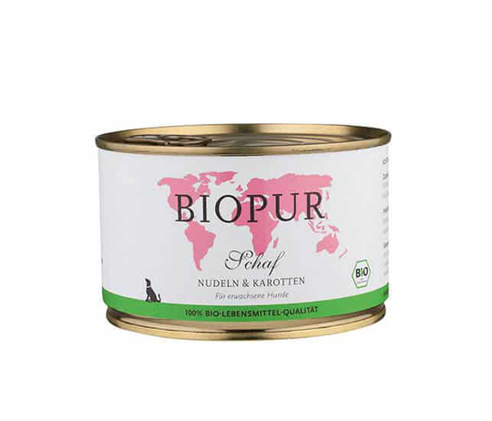 BIOPUR Bio Schaf, Nudeln und Karotten für Hunde