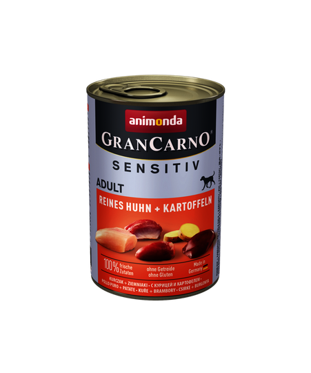 Animonda GranCarno Hunde Nassfutter Adult Sensitive Reines Huhn+Kartoffeln