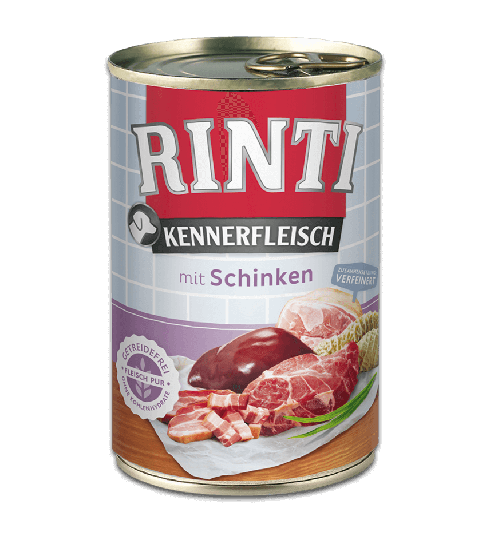 Rinti Kennerfleisch Nassfutter für Hunde Dose Schinken