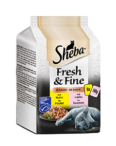 Sheba Katzen Nassfutter Fresh&Fine in Sauce Fisch Variation mit Huhn und Lachs (MSC)