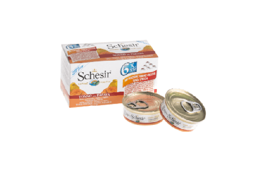 Schesir Nassfutter für Katzen Multipack Jelly Thunfisch mit Papaya