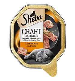 Sheba Nassfutter für Katzen Schale Craft Collection mit Truthahn