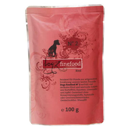 Dogz finefood - Nassfutter - No.2 Rind (getreidefrei)