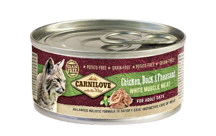 Carnilove Nassfutter für Katze Chicken, Duck & Pheasant for adult cats