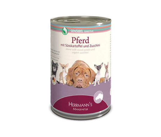 Herrmanns BIO Pferd Dose Sensibel Nassfutter für Hunde - 150g