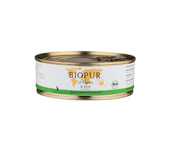BIOPUR Bio Huhn & Reis Glutenfrei Nassfutter für Katzen