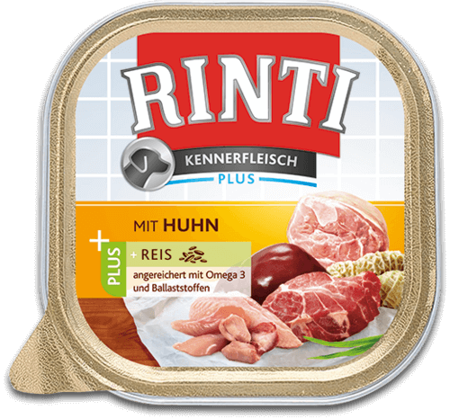 Rinti Kennerfleisch Nassfutter für Hunde Huhn + Reis