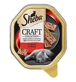 Sheba Nassfutter für Katzen Schale Craft Collection mit Rind