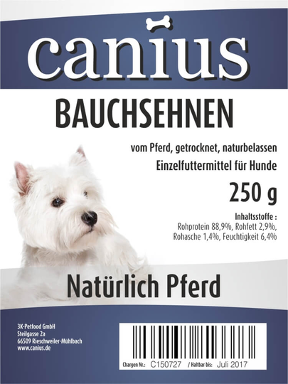 Canius Hundesnacks Pferde BauchSehnen 250g
