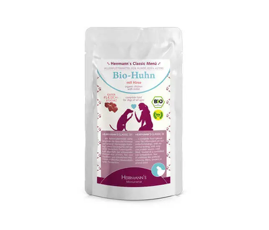 Herrmanns BIO Huhn mit Hirse Nassfutter für Hunde