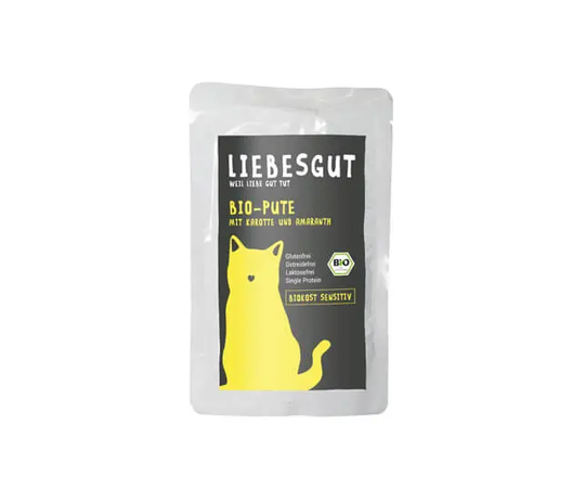 Liebesgut BIO Nassfutter für Katzen-Pute mit Karotte und Amaranth