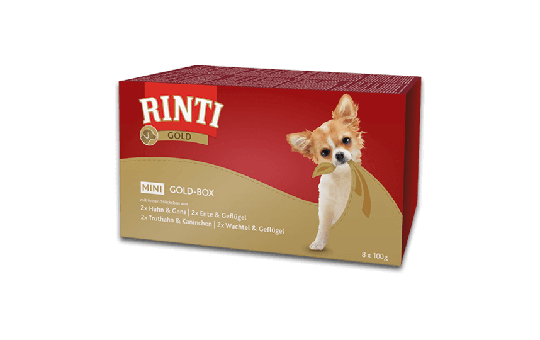 Rinti Gold Mini Nassfutter für Hunde - Multibox - Goldbox-8x100 g