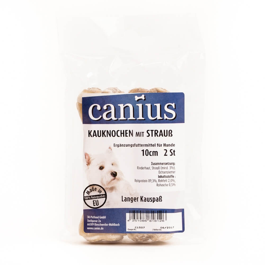 Canius Hundesnacks Kauvergnügen Strauß 10cm 2er