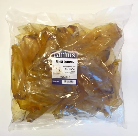 Canius Hundesnacks BigPack Rinderohren 1kg