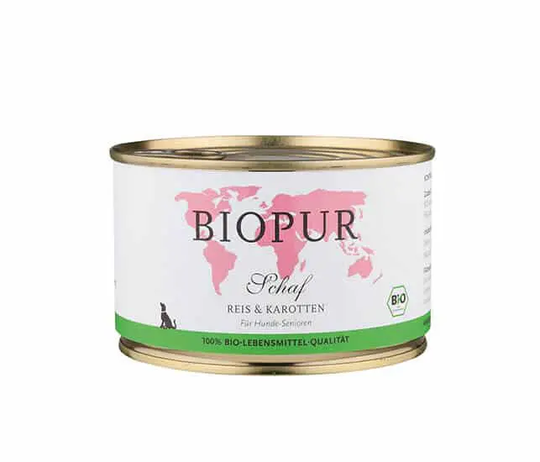 Biopur Senior Schaf, Reis Und Karotten Nassfutter für Hunde