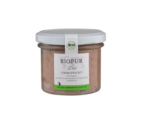 Biopur Übergewicht-Diätfutter im Glas Nassfutter für Katzen