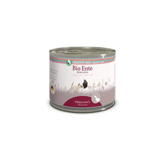 Herrmanns Reinfleisch BIO Nassfutter für Hunde und Katzen Ente - 400g