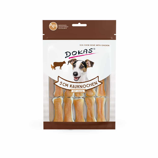 DOKAS Hundesnacks Kauknochen 12 x 5 cm - Huhn