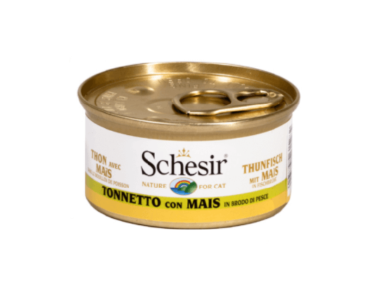 Schesir Nassfutter für Katzen Thunfisch mit Mais