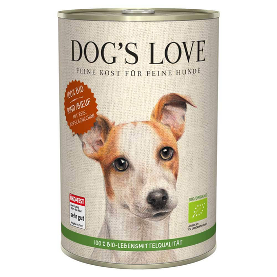 Dog' s Love Bio Rind Nassfutter für Hunde - 200g