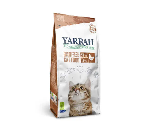 Yarrah Bio Katzen Trockenfutter Huhn und Fisch getreidefrei - 10kg