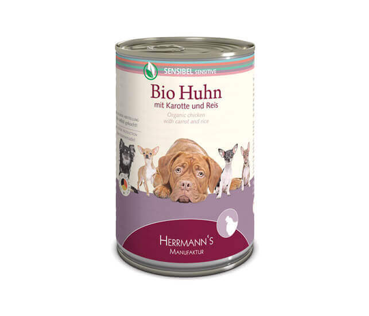 Herrmanns Sensibel BIO Hunde Nassfutter Huhn