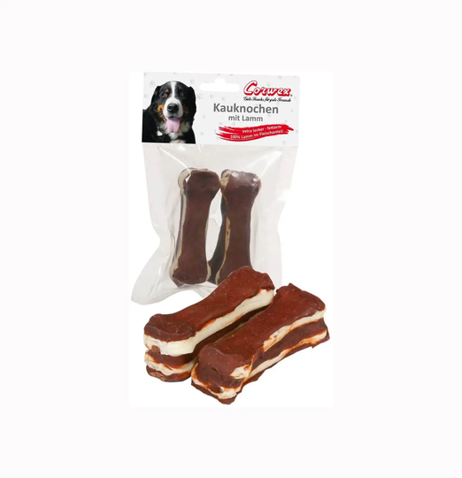 Corwex Snacks für Hunde Kauknochen mit Lamm