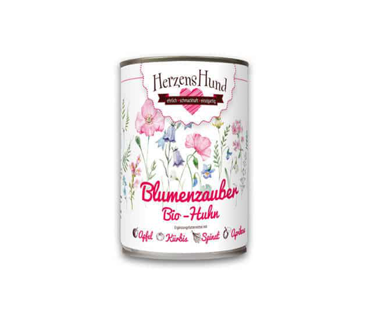 HerzensHund BIO Huhn Blumenzauber für Hunde - 130g