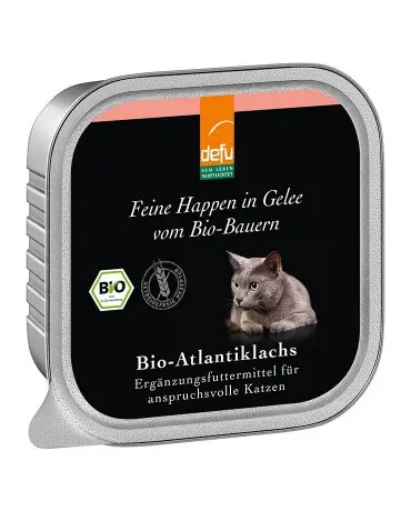 Defu BIO Atlantiklachs in Gelee Nassfutter für Katzen