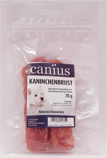 Canius Hundesnacks Kaninchenbrust getrocken 70g
