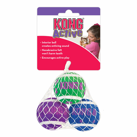KONG CAT TENNISBALLS WITH BELLS
